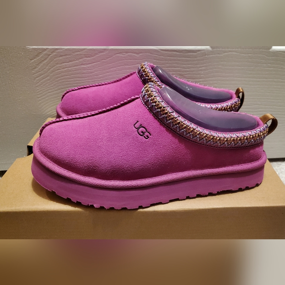 UGG Tazz Slipper Kids 4 / Womens 6 Mangosteen Pink Purple Slide Mule NEW